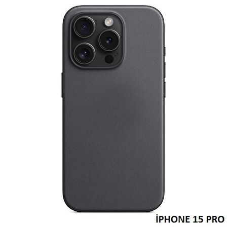 iPhone 15 Pro için MagSafe özellikli Mikro Dokuma FineWoven Kılıf
