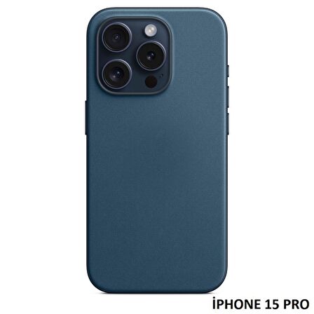 iPhone 15 Pro için MagSafe özellikli Mikro Dokuma FineWoven Kılıf
