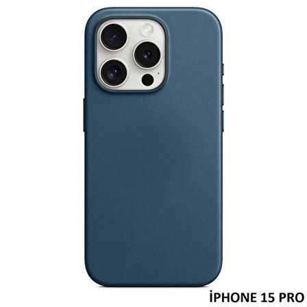 iPhone 15 Pro için MagSafe özellikli Mikro Dokuma FineWoven Kılıf