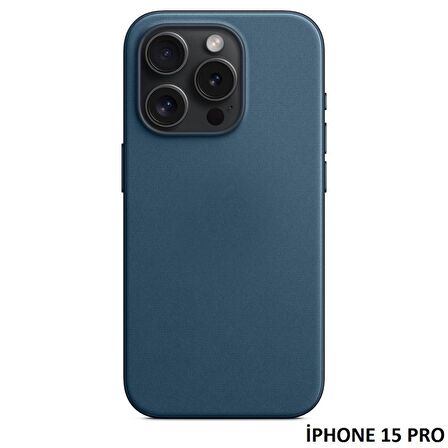 iPhone 15 Pro için MagSafe özellikli Mikro Dokuma FineWoven Kılıf