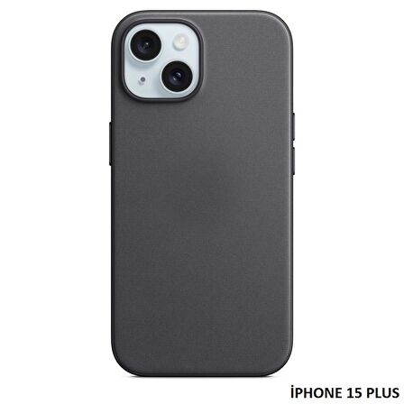 iPhone 15 Plus için MagSafe özellikli Mikro Dokuma FineWoven Kılıf