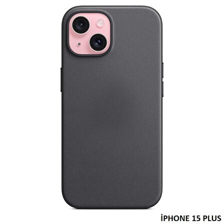 iPhone 15 Plus için MagSafe özellikli Mikro Dokuma FineWoven Kılıf