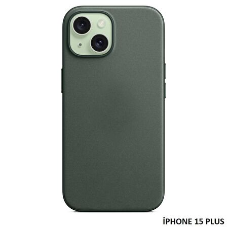 iPhone 15 Plus için MagSafe özellikli Mikro Dokuma FineWoven Kılıf