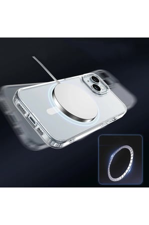 İphone 15 Magsafe Sert Şeffaf Telefon Kılıfı
