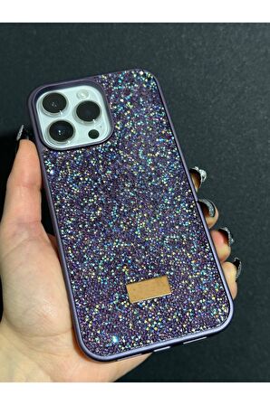 İphone 15 Plus Uyumlu Sw İnce Taşlı Elmas Işıltılı Telefon Kılıfı
