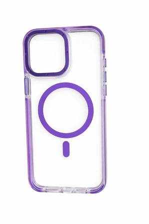 İphone 14 Pro Max ile Uyumlu Magsafe Özellikli Kenarları Renkli Şeffaf Solo Kılıf