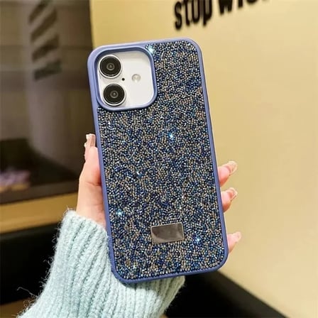 İphone 12 İle Uyumlu İnce Parlak Taşlı Premium Sw Telefon Kılıfı