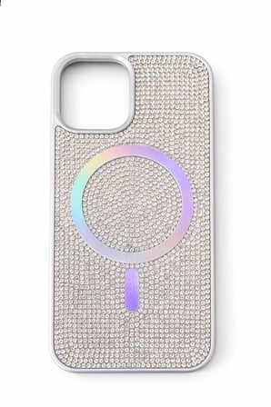 İphone 12 Kılıf Diamont MagSafe Hologramlı Telefon Kılıfı