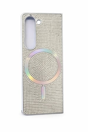 Samsung Uyumlu Z Fold 6 Kılıf Diamont MagSafe Hologramlı Telefon Kılıfı