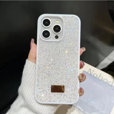 İphone 16 Pro  İle Uyumlu İnce Parlak Taşlı Premium Sw Telefon Kılıfı
