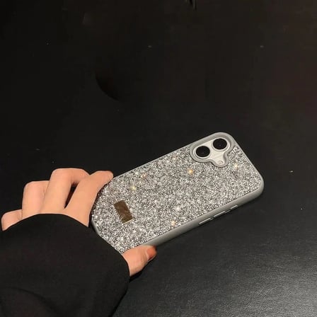 İphone 16 PLUS İle Uyumlu İnce Parlak Taşlı Premium Sw Telefon Kılıfı