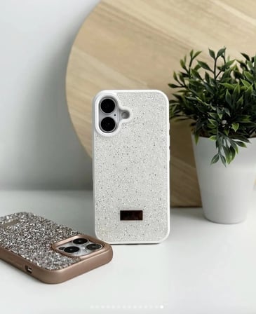 İphone 16 İle Uyumlu İnce Parlak Taşlı Premium Sw Telefon Kılıfı