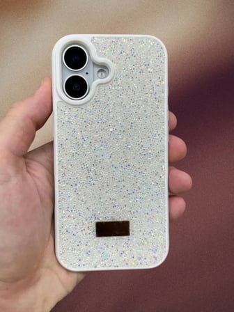 İphone 16 İle Uyumlu İnce Parlak Taşlı Premium Sw Telefon Kılıfı