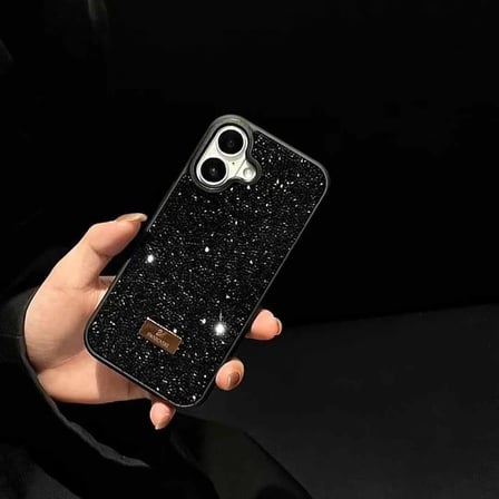 İphone 16 İle Uyumlu İnce Parlak Taşlı Premium Sw Telefon Kılıfı
