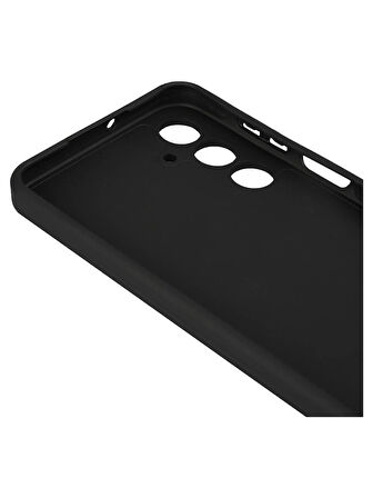 Samsung Galaxy A06 Kılıf Kamera Korumalı Esnek Mat Renkli Standart Siyah Silikon Kapak