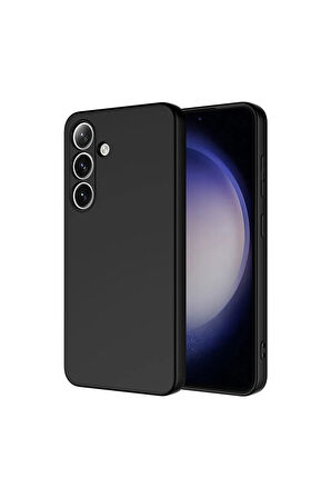 Samsung Galaxy A36 Kılıf Kamera Korumalı Esnek Mat Renkli Standart Siyah Silikon Kapak