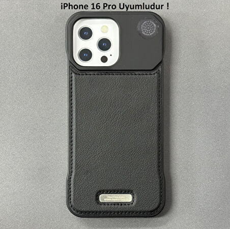 iPhone 16 Pro Parfümlü Koku Hazneli MagSafe Uyumlu Deri Kılıf 