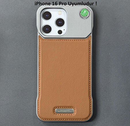 iPhone 16 Pro Parfümlü Koku Hazneli MagSafe Uyumlu Deri Kılıf 