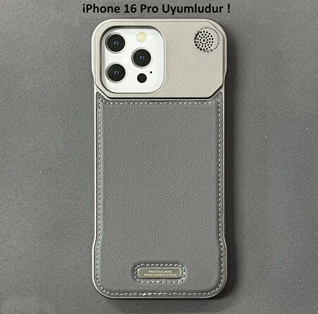 iPhone 16 Pro Parfümlü Koku Hazneli MagSafe Uyumlu Deri Kılıf 