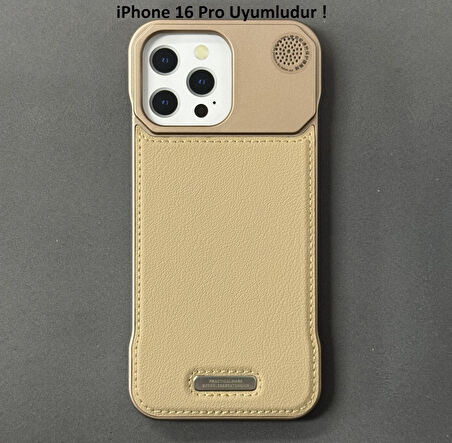 iPhone 16 Pro Parfümlü Koku Hazneli MagSafe Uyumlu Deri Kılıf 