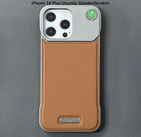 iPhone 16 Plus Parfümlü Koku Hazneli MagSafe Uyumlu Deri Kılıf 