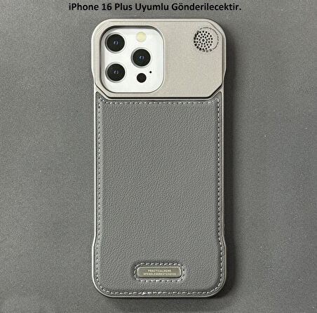 iPhone 16 Plus Parfümlü Koku Hazneli MagSafe Uyumlu Deri Kılıf 