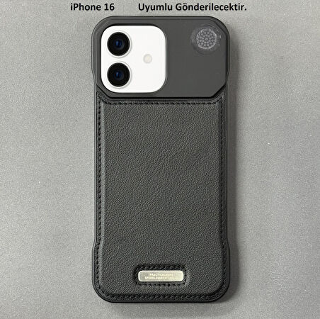 iPhone 16 Parfümlü Koku Hazneli MagSafe Uyumlu Deri Kılıf 
