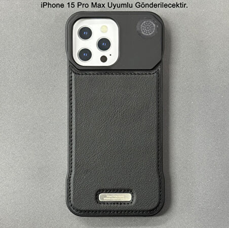 iPhone 15 Pro Max Parfümlü Koku Hazneli MagSafe Uyumlu Deri Kılıf 