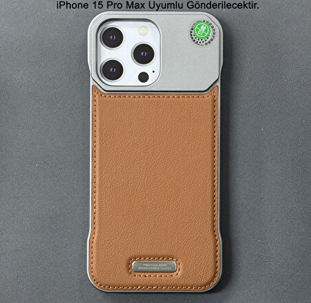 iPhone 15 Pro Max Parfümlü Koku Hazneli MagSafe Uyumlu Deri Kılıf 