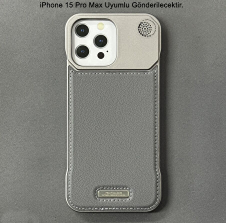 iPhone 15 Pro Max Parfümlü Koku Hazneli MagSafe Uyumlu Deri Kılıf 