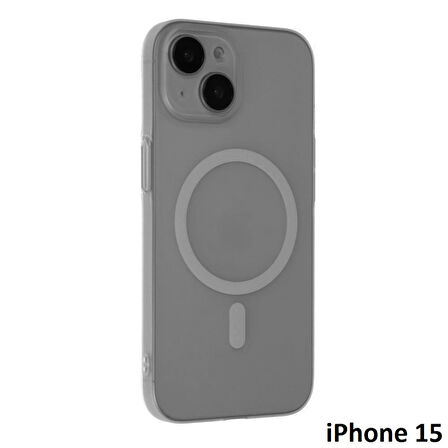 İphone 15 Tuna Buzlu Sert İnce Magsafe Telefon Kılıfı
