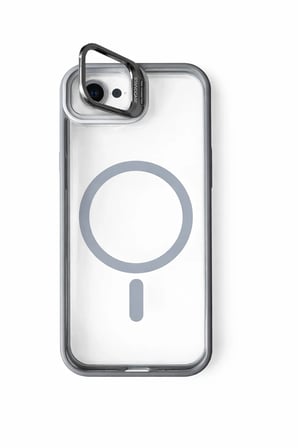 iPhone 16 E Uyumlu Kılıf Klon Stantlı + Lens Korumalı MagSafe Telefon Kılıfı