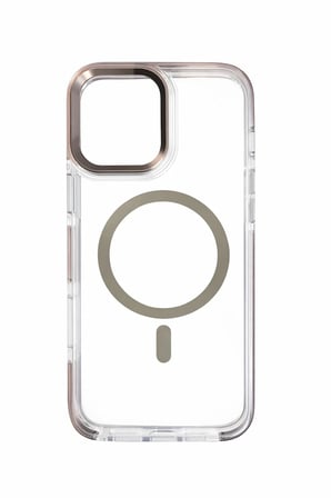 İphone 16 Pro Max ile Uyumlu Magsafe Özellikli Kenarları Renkli Şeffaf Solo Kılıf