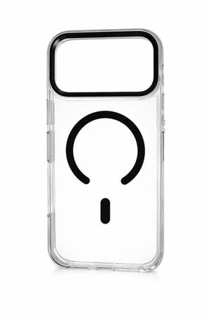 İphone 17 Pro ile Uyumlu Magsafe Özellikli Kenarları Renkli Şeffaf Solo Kılıf
