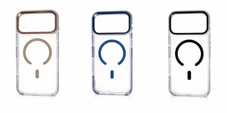 İphone 17 Pro ile Uyumlu Magsafe Özellikli Kenarları Renkli Şeffaf Solo Kılıf
