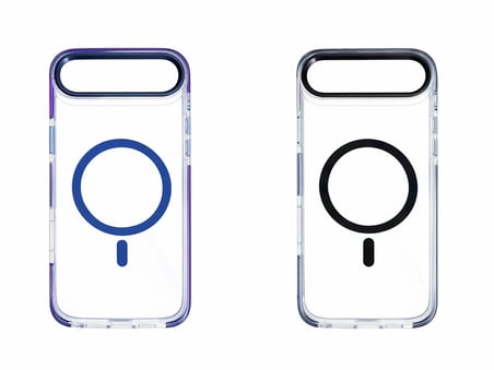 İphone 17 Air ile Uyumlu Magsafe Özellikli Kenarları Renkli Şeffaf Solo Kılıf