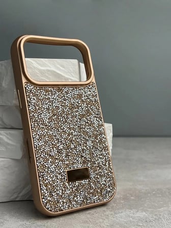 İphone 17  Pro İle Uyumlu İnce Parlak Taşlı Premium Sw Telefon Kılıfı