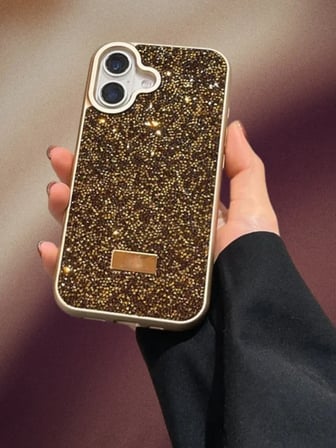 İphone 17 İle Uyumlu İnce Parlak Taşlı Premium Sw Telefon Kılıfı