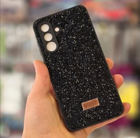 Samsung S24 FE İle Uyumlu İnce Parlak Taşlı Premium Sw Telefon Kılıfı