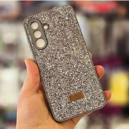 Samsung S24 FE İle Uyumlu İnce Parlak Taşlı Premium Sw Telefon Kılıfı