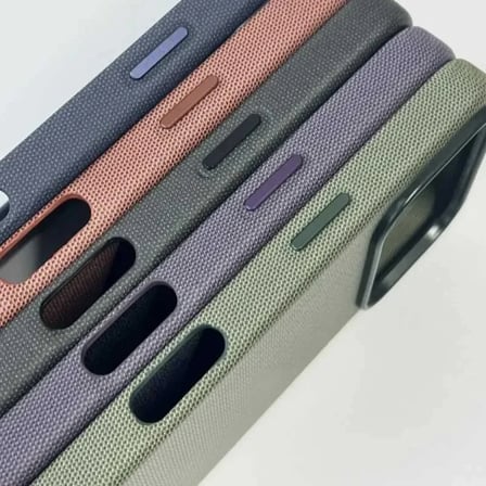 İphone 17 Pro Max Teknovoven Dokuma Kablosuz Şarj Destekli Animasyonlu Kılıf