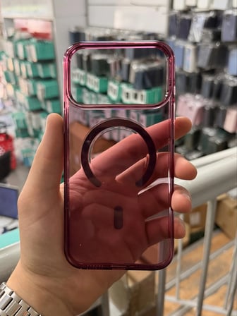 İphone 17 Pro Max ile Uyumlu Magsafe Özellikli Hybrid Animasyonlu Altı Kapalı Akıllı Tuşlu Sararmaz Kılıf