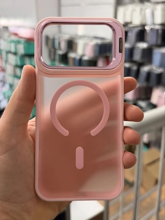 iPhone 18 Pro Max Aras Standlı Mat Buzlu Magsafe Kılıf