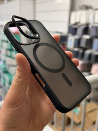 iPhone 16 Aras Standlı Mat Buzlu Magsafe Kılıf