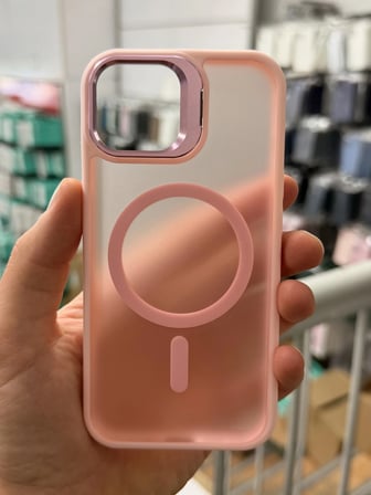 iPhone 13 Aras Standlı Mat Buzlu Magsafe Kılıf