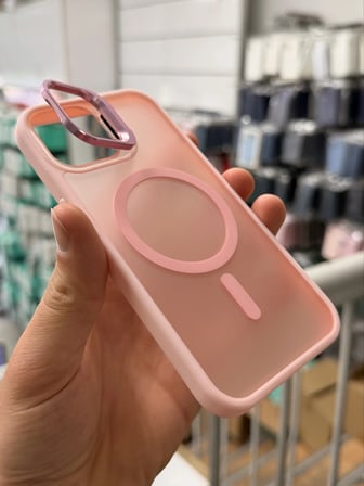 iPhone 13 Aras Standlı Mat Buzlu Magsafe Kılıf