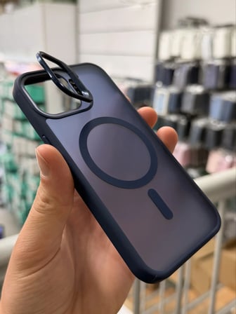 iPhone 13 Aras Standlı Mat Buzlu Magsafe Kılıf