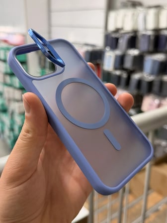 iPhone 13 Aras Standlı Mat Buzlu Magsafe Kılıf