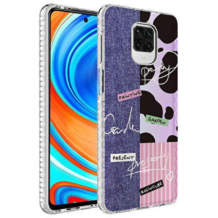 Smcase Xiaomi Redmi Note 9s Kılıf Desenli Elegans Serisi Silikon