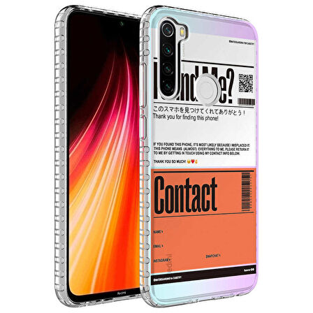Smcase Xiaomi Redmi Note 8 Kılıf Desenli Elegans Serisi Silikon